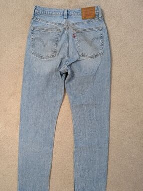 Levi's Light Blue High-Rise Straight Jeans